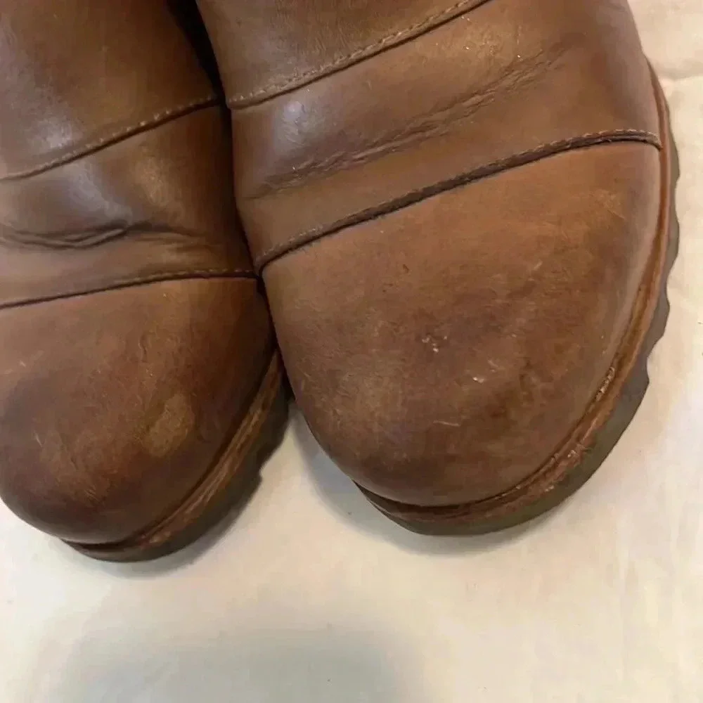 Sorel Womens Lea Wedge Booties in Elk Curry size 8.5